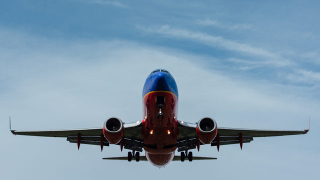 Vliegtuig in de lucht